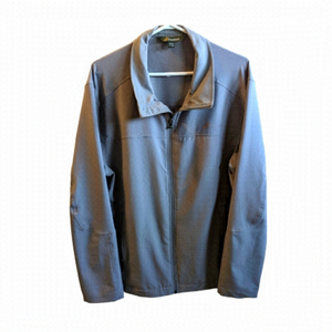 Cloudviel jacket with pocket for phone or iPod and hole for headphones.